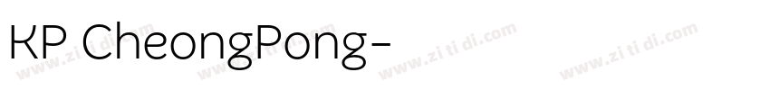 KP CheongPong字体转换
